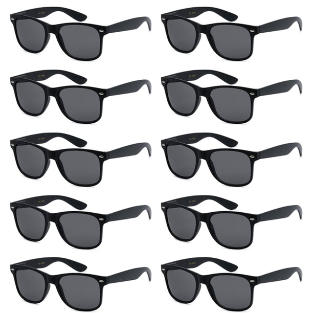 Lentes de Sol Got Shades Retro de los 80 100% UV Unisex Paquete de 10