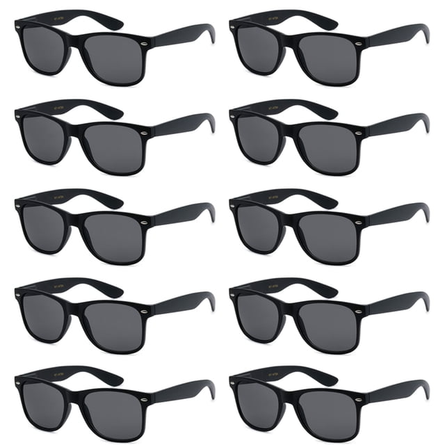 Lentes de Sol Got Shades Retro de los 80 100% UV Unisex Paquete de 10