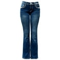 thumbnail image 3 of Jack David/H&Y Women's Rhinestone Bootcut Stretchy Denim Jeans Pants, 3 of 5