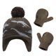 thumbnail image 1 of Minnieouse Sombrero Guantes Kit Diseño de orejeras Manoplas de punto para niños con patrones de dinosaurios Animal Accesorios de invierno Regalo de Año Sombreros Gris verdoso L 4-5 ans Minnieouse AP009413-09B, 1 of 6
