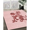 thumbnail image 2 of Ahgly Company Indoor Round Patterned Light Rose Pink Area Rugs, 6' Round, 2 of 6