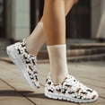 thumbnail image 3 of COEQINE Dachshund Paw Heart Women Running Shoes Lace-up White Sole Puppy Dog Animal Pattern Girls Sneakers Soft Training Athletic Footwear Tennis Shoes for Dog Lovers, 3 of 7