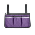 thumbnail image 1 of Bolsa lateral para silla de ruedas Reposabrazos reflectante Bolsa lateral para colgar Organizador de almacenamiento portátil, Morado Eigraketly HA003792-02, 1 of 7