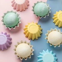 ACDANC Wave Cupcake Liners - Standard Cupcake Wrappers,Super Greaseproof Brioche Mold Baking Cups Odorless Muffin Liners,Rainbow Color,50 Count