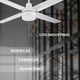 thumbnail image 3 of Narvik, Ventilador de Techo Industrial, Blanco, 56 pulgadas, con Luz, Control de Pared, Nuevo, 3 of 8