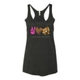 thumbnail image 3 of Peace Love Baseball Sports Tri-Blend Racerback Tank Top, Vintage Black, X-Large, 3 of 5
