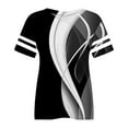 thumbnail image 4 of Bovemsi Plus Size V Neck T Shirts Women Short Sleeve Tops Casual Summer Tshirts Loose Fit Tee, Black Women's Summer Short Sleeve T-Shirts, XXL, 4 of 4