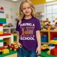 thumbnail image 2 of Girls Short Sleeve Tops Casual Crewneck Loose Fit Shirt Girls Casual Tops Size 14-16 Graphic Tee Shirts Toddler Kids Clothes Size 12-13 Years,2-Purple, 2 of 4