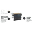thumbnail image 2 of Homestyles Americana Wood Kitchen Island Set in Black, 2 of 8