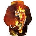 thumbnail image 2 of "Xishao Sudadera con Capucha De Llama Colorida para Hombre Y Mujer, Abrigo con Capucha 3D, Chaqueta Divertida Negra, Otoño E Invierno" Xishao ropa, 2 of 2