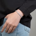thumbnail image 4 of JeenMata Enorme Abril de Corte Princesa de 11 Quilates - Circonita Cúbica - Pulsera de Tenis con Piedra Natal para Mujer Diseño de Eternidad - Chapado en Oro Blanco, 4 of 6