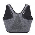 thumbnail image 5 of Women's Zipper Front Closure Sports Bra Racerback Yoga Bras,High Support Sports Bras for Women,Comfortable Wirefree Post-Surgery Bra Gray XL, 5 of 9