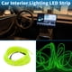 thumbnail image 3 of Cuerda de luz LED EL de 3 metros Unique Bargains, tira de luz brillante para decoración de automóviles, luz neón flexible para automóvil USB (5V) verde fluorescente, 3 of 7