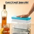 thumbnail image 3 of Ice Cube Tray with Lid and Bin for Freezer, Super Easy Release & Stackable 8 cavity Large Ice Cube Trays for for Whiskey, Cocktail, with 2 Trays, Ice Container, Lid & Ice Tong, BPA Free, 3 of 5