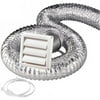 Deflect-O Supurr-Flex 96 in. L X 4 in. D Silver/White Aluminum Dryer Vent Kit