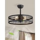 thumbnail image 1 of Ventilador de techo LEDIARY, control remoto sin aspas, negro, enjaulado, de 22 pulgadas, 1 of 7