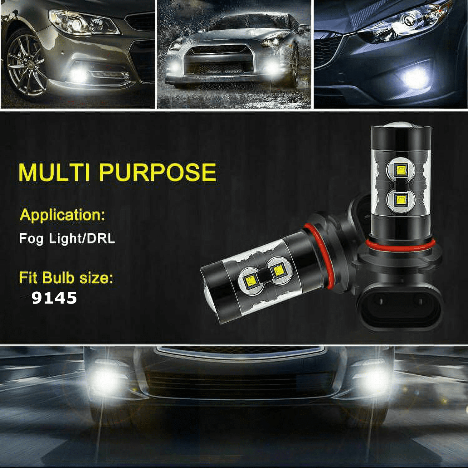 WVKVII LED Headlight Bulbs for Jeep Grand Cherokee 1999-2010 High Low Beam Fog Light Kit Replace Lamp 6pcs