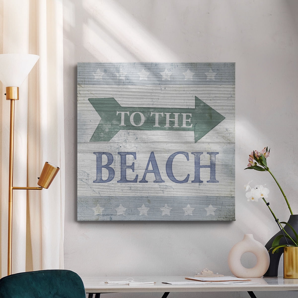 Wexford Home Beach Sign VII-Premium Gallery Wrapped Canvas, 24" x 24" - Ready to Hang