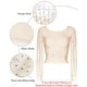 thumbnail image 3 of Blusa de malla de manga larga transparente con diamantes de imitación para mujer, de una sola pieza, para cubrir el festival de Halloween (color de piel, 6), 3 of 6