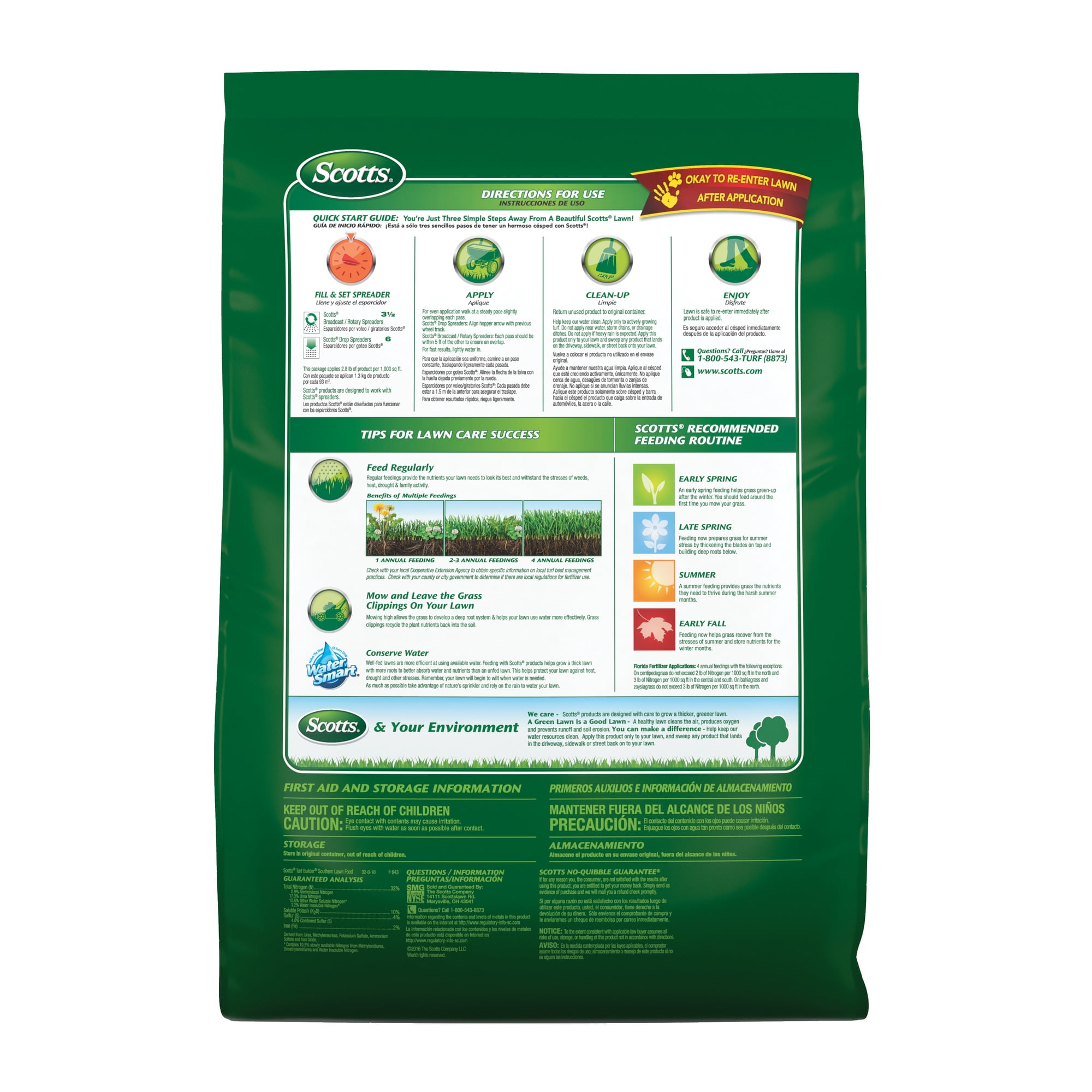 Scotts Turf Builder Southern Lawn Fertilizer, 10,000 sq. ft., 28.12 lb