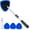 Blue, variant on Windshield Cleaning Tool, Car Window Cleaner Windshield Cleaner with 4 Reusable and Washable Microfiber Pads and Extendable Handle Auto Inside Glass Wiper Kit (Green)