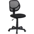 thumbnail image 2 of Silla de escritorio de oficina con respaldo bajo, malla tapizada, ajustable, giratoria para computadora, color negro，54 x 57,2 x 96,5 centimeters, 2 of 7