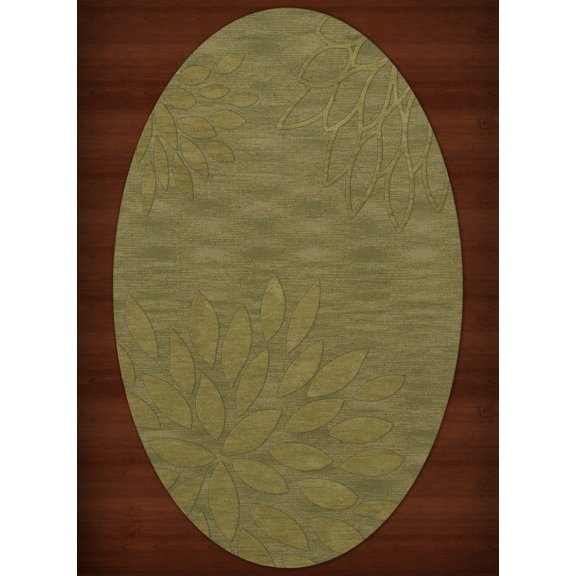 Dalyn Dover Area Rug DV17 Dv17 Pear Floral Leaves 6' x 9' Oval