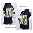 thumbnail image 4 of FORMRS Women's Travel Backpack Purse Anti-Theft Hidden Pockets Casual Shoulder Bag, Green Abstract Geometric, 4 of 7