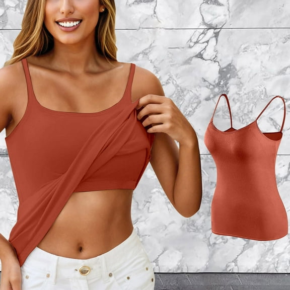 SNKSDGM Female Women's Tank Tops Square Neck Square Neck Tank Top Women Yellow Suspender Vest Female Yoga Bottoming Underwear Xxl