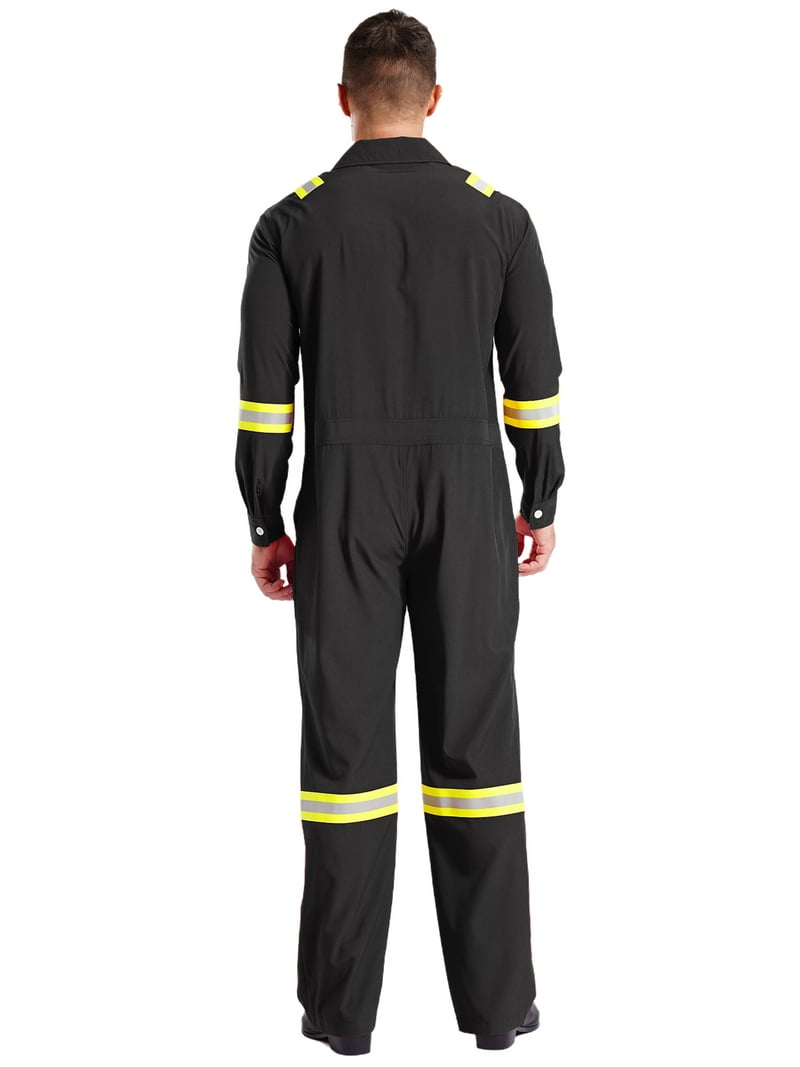 vastwit Mens Coveralls Reflective Safety Mechanics Jumpsuits High
