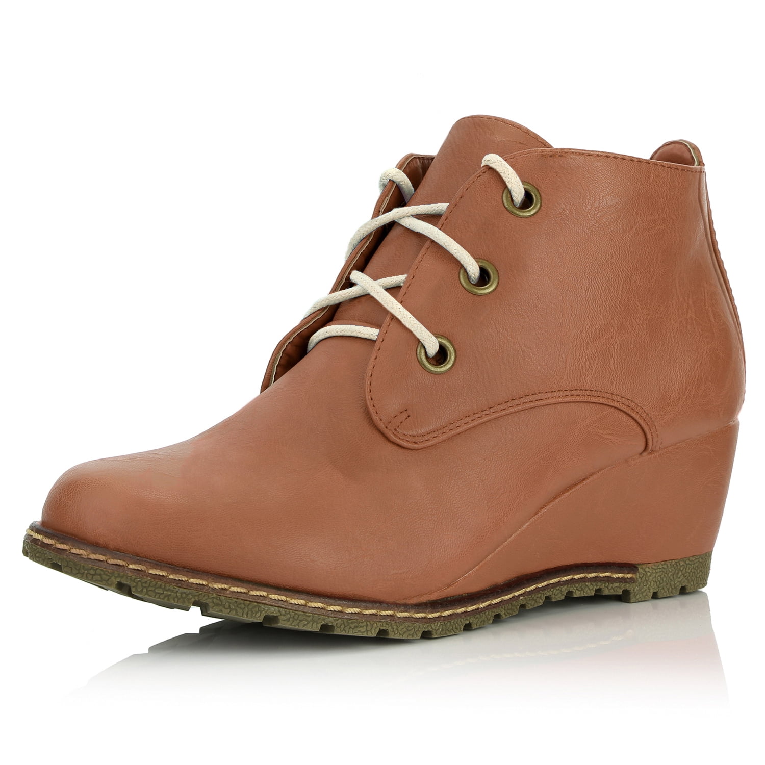 Women's Lace Up Oxford Wedge Booties 