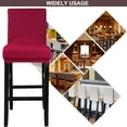 thumbnail image 5 of Unique Bargains Bar Stool Covers Counter Height Side Chair Slipcover Burgundy 1 Pc, 5 of 8