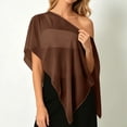 thumbnail image 2 of AWZXDE Lightweight Chiffon Summer Beach Wrap Soft Flowy Shawl Breathable Sun Scarf Versatile Evening Stole Dressy Cover Up Ladies Evening Wrap Coffee,XXL, 2 of 5