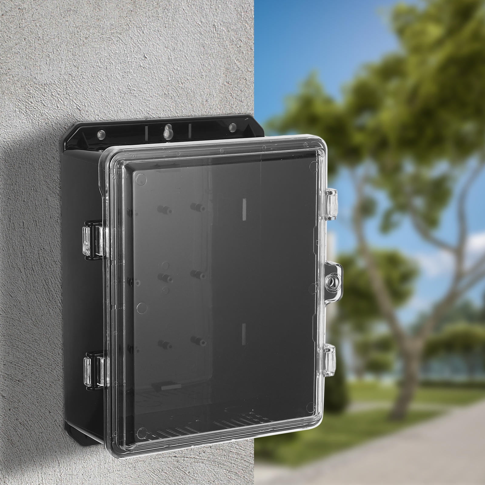 Luxshiny Black Outdoor Electrical Enclosure Box with Space and Simple Installation