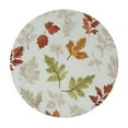 Shiartex Fall Leaf Round Elastic Table Cover Thanksgiving Autumn Leaves