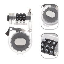 Omeite Snowboard Anti-theft Lock Anti-theft Cart Anti-theft Lock Lightweight Small Retractable Security Wire Rope Cable Lock 1pc (Transparent White)