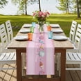 thumbnail image 4 of Table Runners 90 Inches Long Dress Scarves, Pink Summer Coastal Farmhouse Coffee/Dining/Kitchen Table Runner for Living Room, Modern Ocean Waves Starfish Shell 13x90 Inch, 4 of 9
