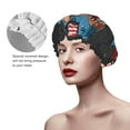 thumbnail image 4 of Balery Blue Dinosaur Shower Caps, Double Layer Waterproof Shower Cap, Double Layers Reusable Shower Cap With Soft Comfortable For Long Thick Hair Soft Bath Shower Hair Caps, 4 of 9