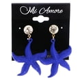 thumbnail image 2 of Mi Amore Nautical Starfish Drop-Dangle-Earrings Blue & Gold-Tone, 2 of 2