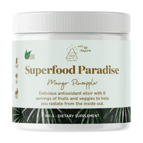 nbpure Earthy Andy Superfood Paradise, Mango Pineapple, 30 Servings