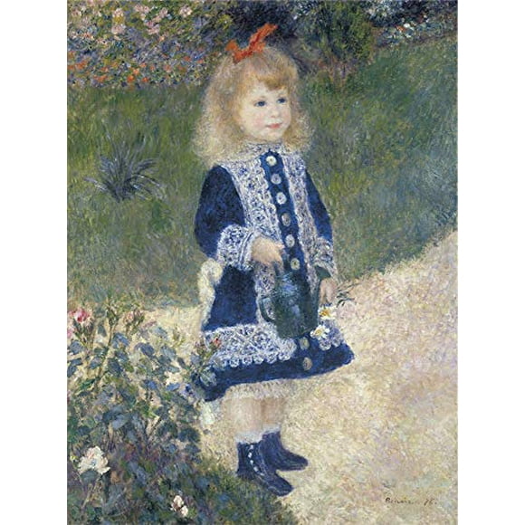 Girl with Watering Can by Pierre-Auguste Renoir Vintage Impressionist Portrait Print Poster 11x14