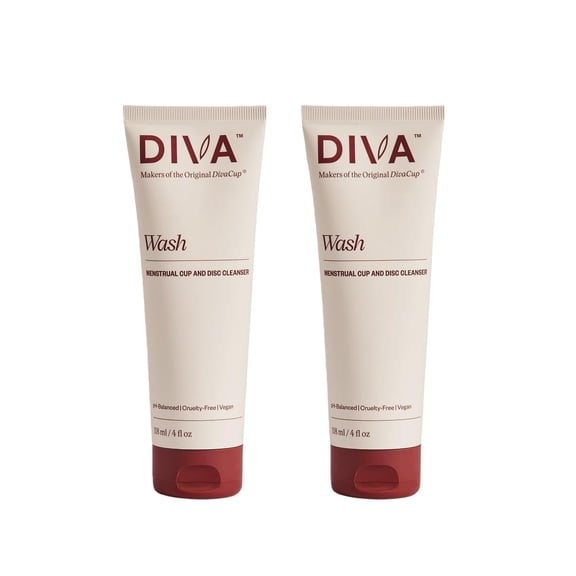 Limpiador para copa menstrual DIVA Wash, 2 unidades de 118 ml