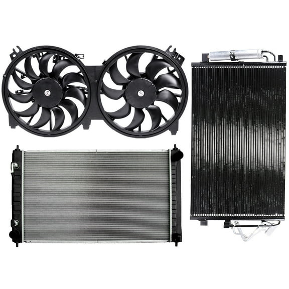 ECCPP 620-453 Cooling Fan*1 2988 Radiator*1 3639 Condenser*1 Replacement for 2007-2013 for Nissan for Altima