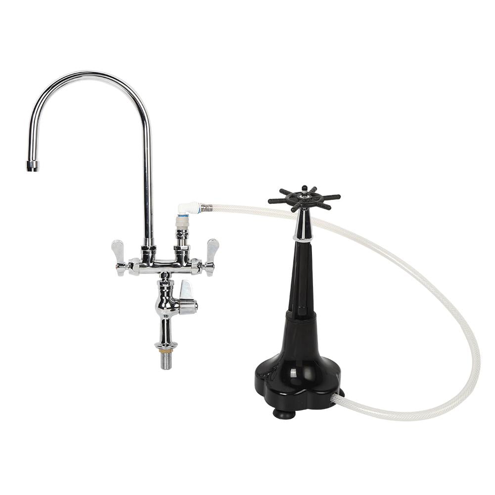 Liukouu Water Faucet Kit Cup Washer Kit Rinser Cleaner with Dual Temperature Water Faucet Kit 