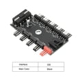 thumbnail image 3 of Unique Bargains PWM Driver Module, 3 Pin 4 Pin Cooling Fan Hub IDE Port 10 Way Splitter Fan Adapter Card, 3 of 4