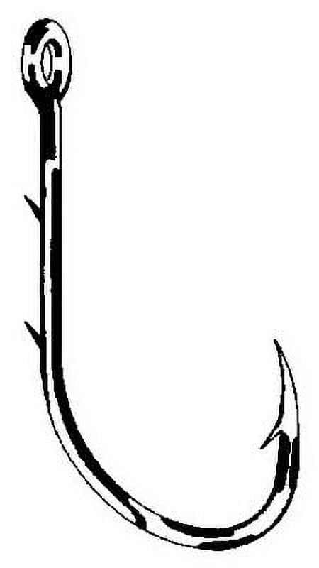 (2 pack) Eagle Claw 189AH-1/0 Baitholder 2-Slice Offset Hook, Nickel, Size 1/0, 8 Pack