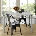 thumbnail image 3 of Manor Park Rustic Farmhouse Dining Table - Stone Grey, 3 of 6