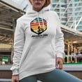 thumbnail image 2 of Retro Adventure Bike, Good Feeling, White Hooded Sweatshirt or Hoodie, Small, 2 of 5