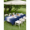 thumbnail image 4 of Outdoor Tablecloth with Umbrella Hole for Patio/Picnic/Party/Camping, Navy Blue Ombre Waterproof Table Cloth Rectangle Table Cover Washable, Aesthetic Art Farmhouse Gradient Blue (54"x 80"), 4 of 9