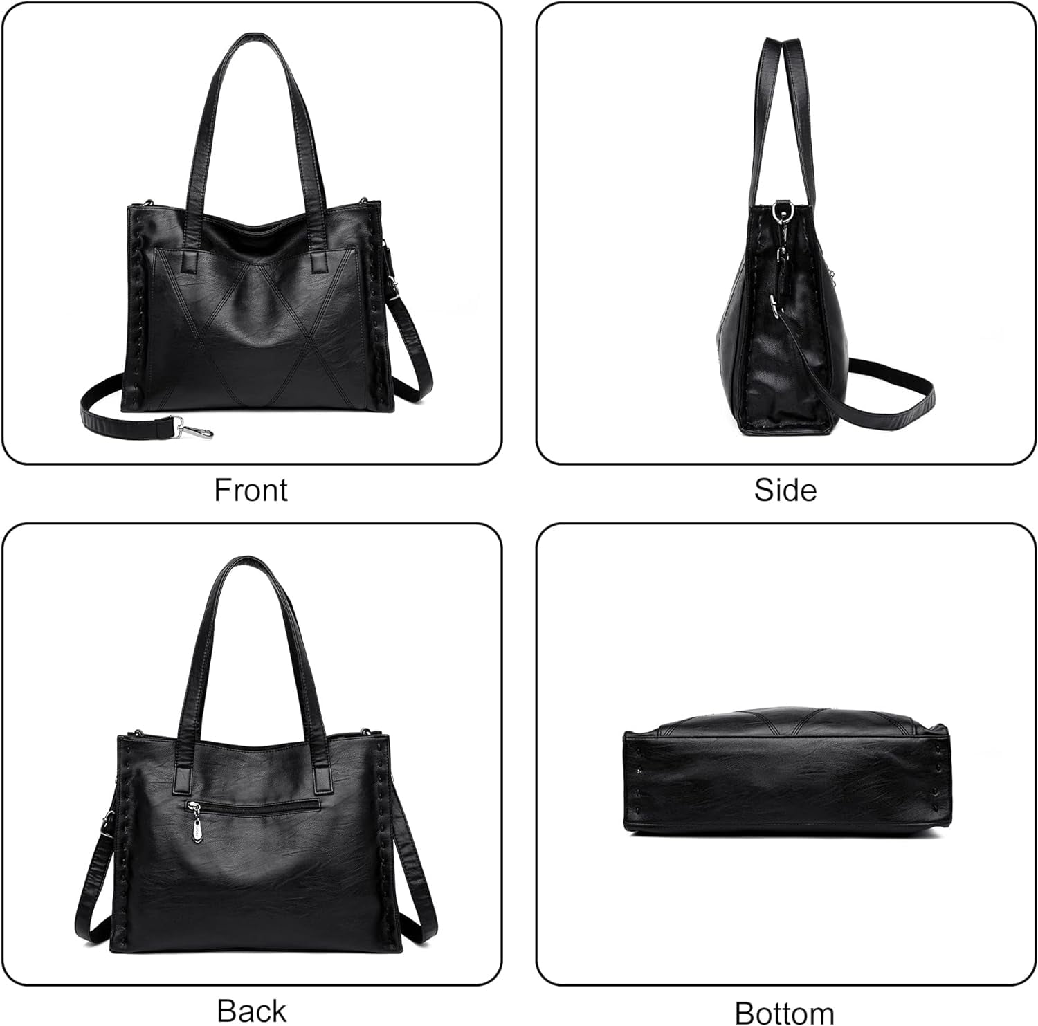 Handbag for Women Crossbody Shoulder Bag Vegan Leather Tote Top Handle Hobo Bags Large Capacity